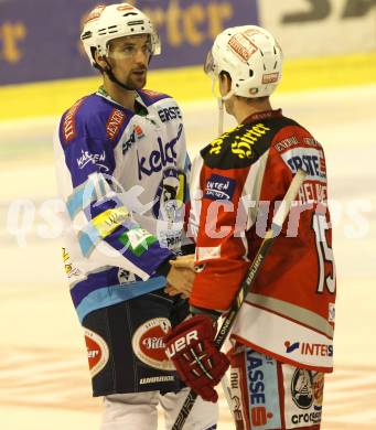 EBEL. Eishockey Bundesliga. EC KAC gegen VSV.  Paul Schellander (KAC), Martin Oraze (VSV). Klagenfurt, am 29.1.2013.
Foto: Kuess 


---
pressefotos, pressefotografie, kuess, qs, qspictures, sport, bild, bilder, bilddatenbank