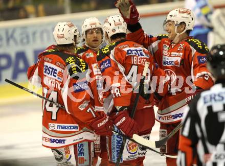 EBEL. Eishockey Bundesliga. EC KAC gegen VSV.  Torjubel (KAC). Klagenfurt, am 29.1.2013.
Foto: Kuess 


---
pressefotos, pressefotografie, kuess, qs, qspictures, sport, bild, bilder, bilddatenbank