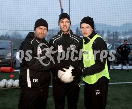 Fussball. WAC. Training. Nenad Bjelica, Boris Huettenbrenner, Michael Sollbauer. St. Andrae, 28.1.2013. 
Foto: Kuess
---
pressefotos, pressefotografie, kuess, qs, qspictures, sport, bild, bilder, bilddatenbank