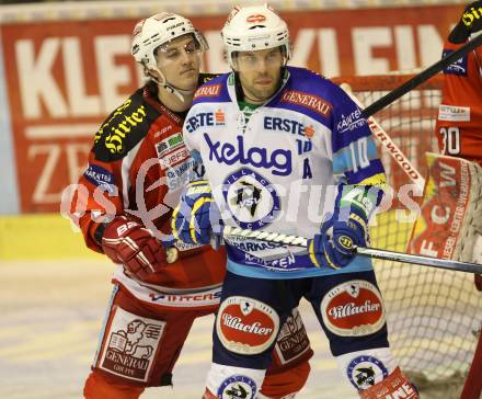 EBEL. Eishockey Bundesliga. EC KAC gegen VSV.  Maximilian Isopp (KAC), Derek Damon  (VSV). Klagenfurt, am 29.1.2013.
Foto: Kuess 


---
pressefotos, pressefotografie, kuess, qs, qspictures, sport, bild, bilder, bilddatenbank