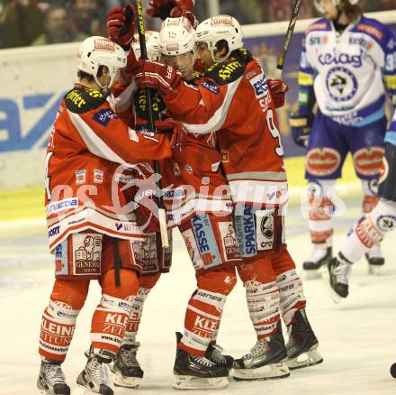 EBEL. Eishockey Bundesliga. EC KAC gegen VSV.  Torjubel (KAC). Klagenfurt, am 29.1.2013.
Foto: Kuess 


---
pressefotos, pressefotografie, kuess, qs, qspictures, sport, bild, bilder, bilddatenbank