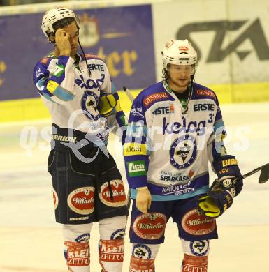 EBEL. Eishockey Bundesliga. EC KAC gegen VSV.  Brad Cole, Andreas Wiedergut (VSV). Klagenfurt, am 29.1.2013.
Foto: Kuess 


---
pressefotos, pressefotografie, kuess, qs, qspictures, sport, bild, bilder, bilddatenbank