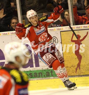 EBEL. Eishockey Bundesliga. EC KAC gegen VSV. Torjubel Tyler Scofield  (KAC). Klagenfurt, am 29.1.2013.
Foto: Kuess 


---
pressefotos, pressefotografie, kuess, qs, qspictures, sport, bild, bilder, bilddatenbank