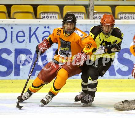 Eishockey Cup. HC Post gegen Ascus Rangers. Andreas Reichenhauser (Post), Werner Bonstingl (Ascus). Klagenfurt, 31.1.2013.
Foto: Kuess
---
pressefotos, pressefotografie, kuess, qs, qspictures, sport, bild, bilder, bilddatenbank