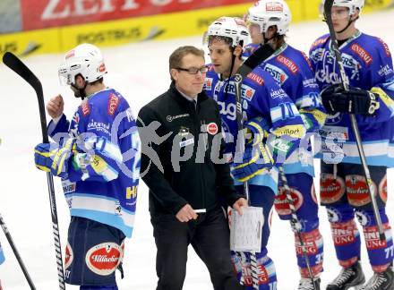 EBEL. Eishockey Bundesliga. EC VSV gegen Moser Medical Graz 99ers.  Benjamin Petrik, Hannu Jaevenpaeae, Derek Damon, Andreas Wiedergut (VSV). Villach, am 31.1.2013.
Foto: Kuess 


---
pressefotos, pressefotografie, kuess, qs, qspictures, sport, bild, bilder, bilddatenbank