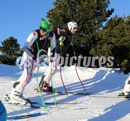 Schi Alpin. Training OESV Nationalteam.  Klaus Kroell, Romed Baumann. Turrach, am 31.1.2013.
Foto: Kuess
---
pressefotos, pressefotografie, kuess, qs, qspictures, sport, bild, bilder, bilddatenbank