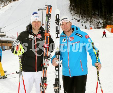 Schi Alpin. Training OESV Nationalteam.  Romed Baumann, Georg Streitberger. Turrach, am 1.2.2013.
Foto: Kuess
---
pressefotos, pressefotografie, kuess, qs, qspictures, sport, bild, bilder, bilddatenbank