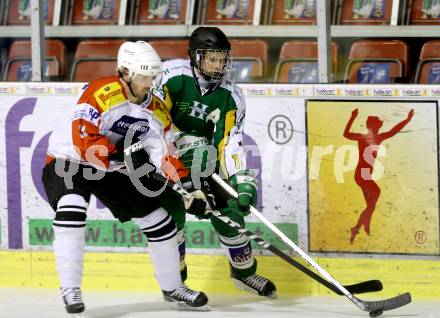 Eishockeycup. Hypo Alpe Adria BAnk gegen Humanomed Wings. Markus Wider (Hypo), Hannes Kirchbaumer (Humanomed). Klagenfurt, 7.2.2013.
Foto: Kuess
---
pressefotos, pressefotografie, kuess, qs, qspictures, sport, bild, bilder, bilddatenbank