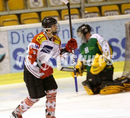 Eishockeycup. Hypo Alpe Adria BAnk gegen Humanomed Wings. Jubel Goritschnig Christoph (Hypo). Klagenfurt, 7.2.2013.
Foto: Kuess
---
pressefotos, pressefotografie, kuess, qs, qspictures, sport, bild, bilder, bilddatenbank