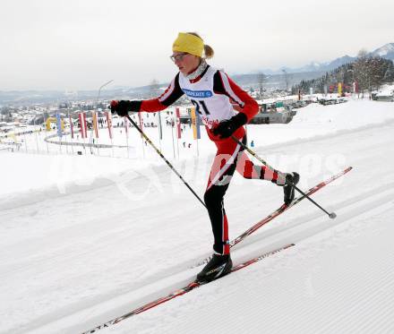 Langlauf. Oesterreichische Meisterschaften.  Laura Hinteregger. Villach, 9.1.2013.
Foto: Kuess
---
pressefotos, pressefotografie, kuess, qs, qspictures, sport, bild, bilder, bilddatenbank