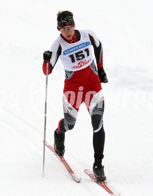 Langlauf. Oesterreichische Meisterschaften. Dominik Oberthaler. Villach, 9.1.2013.
Foto: Kuess
---
pressefotos, pressefotografie, kuess, qs, qspictures, sport, bild, bilder, bilddatenbank