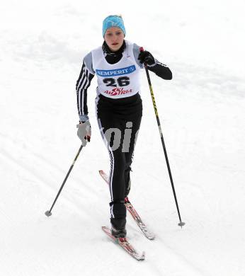 Langlauf. Oesterreichische Meisterschaften.  Anna Pontasch. Villach, 9.1.2013.
Foto: Kuess
---
pressefotos, pressefotografie, kuess, qs, qspictures, sport, bild, bilder, bilddatenbank