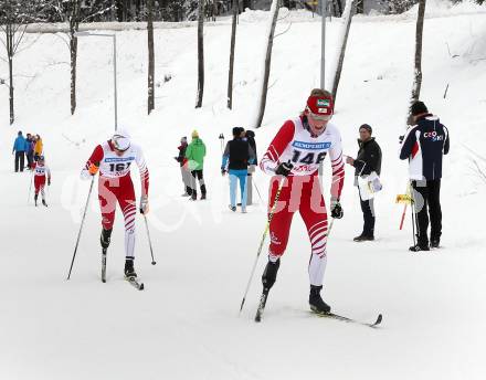 Langlauf. Oesterreichische Meisterschaften.  Matti Waldner, Kerstin Muschet. Villach, 9.1.2013.
Foto: Kuess
---
pressefotos, pressefotografie, kuess, qs, qspictures, sport, bild, bilder, bilddatenbank