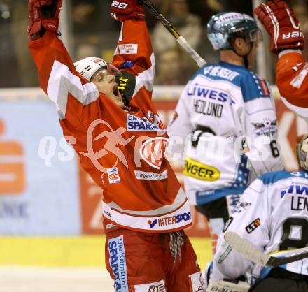 EBEL. Eishockey Bundesliga. EC KAC gegen EHC LIWEST Linz. Torjubel Stephan Geier  (KAC). Klagenfurt, am 13.2.2013.
Foto: Kuess 


---
pressefotos, pressefotografie, kuess, qs, qspictures, sport, bild, bilder, bilddatenbank