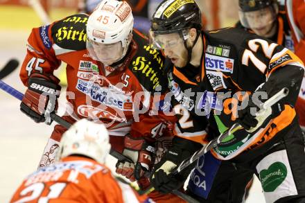 EBEL. Eishockey Bundesliga. EC KAC gegen Moser Medical Graz 99ers.   David Schuller, (KAC), Kevin Moderer  (Graz). Klagenfurt, am 15.2.2013.
Foto: Kuess 


---
pressefotos, pressefotografie, kuess, qs, qspictures, sport, bild, bilder, bilddatenbank