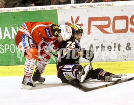 EBEL. Eishockey Bundesliga. EC KAC gegen Moser Medical Graz 99ers.   Tyler Spurgeon,  (KAC), Mario Scalzo (Graz). Klagenfurt, am 15.2.2013.
Foto: Kuess 


---
pressefotos, pressefotografie, kuess, qs, qspictures, sport, bild, bilder, bilddatenbank