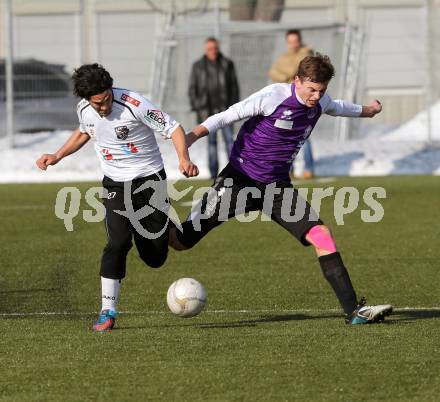 Fussball Testspiel. SK Austria Klagenfurt gegen RZ Pellets WAC. Marco Leininger, (Austria Klagenfurt), Michele Polverino (WAC). Klagenfurt, 16.7.2013.
Foto: Kuess
---
pressefotos, pressefotografie, kuess, qs, qspictures, sport, bild, bilder, bilddatenbank