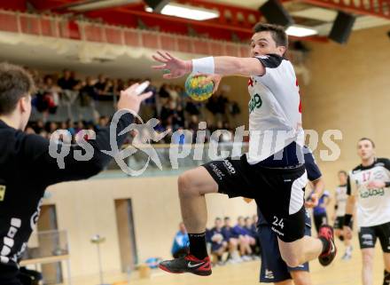 Handball Bundesliga. Aufstiegsrunde. SC Ferlach gegen HIT medalp Tirol. Daniel Plesej (Ferlach). Ferlach, 16.2.2013.
Foto: Kuess
---
pressefotos, pressefotografie, kuess, qs, qspictures, sport, bild, bilder, bilddatenbank