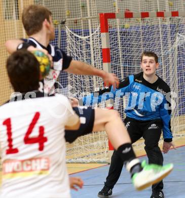 Handball Bundesliga. Aufstiegsrunde. SC Ferlach gegen HIT medalp Tirol. Matthias Meleschnig (Ferlach). Ferlach, 16.2.2013.
Foto: Kuess
---
pressefotos, pressefotografie, kuess, qs, qspictures, sport, bild, bilder, bilddatenbank