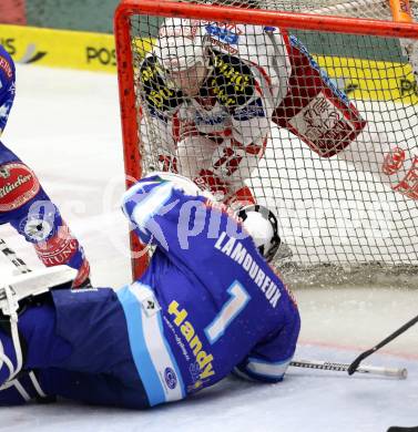 EBEL. Eishockey Bundesliga. EC VSV gegen KAC. Jean Philippe Lamoureux,  (VSV), Jamie Lundmark (KAC). Villach, am 17.2.2013.
Foto: Kuess 


---
pressefotos, pressefotografie, kuess, qs, qspictures, sport, bild, bilder, bilddatenbank