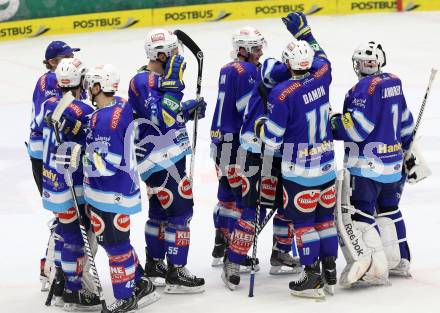 EBEL. Eishockey Bundesliga. EC VSV gegen KAC. Jubel VSV. Villach, am 17.2.2013.
Foto: Kuess 


---
pressefotos, pressefotografie, kuess, qs, qspictures, sport, bild, bilder, bilddatenbank