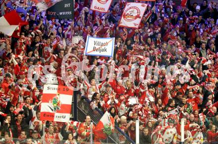 EBEL. Eishockey Bundesliga. EC VSV gegen KAC.  Fans. Villach, am 17.2.2013.
Foto: Kuess 


---
pressefotos, pressefotografie, kuess, qs, qspictures, sport, bild, bilder, bilddatenbank