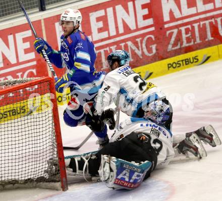 EBEL. Eishockey Bundesliga. EC VSV gegen EHC LIWEST Linz. Derek Ryan,  (VSV), Brett Engelhardt, Lorenz Hirn (Linz). Villach, am 19.2.2013.
Foto: Kuess 


---
pressefotos, pressefotografie, kuess, qs, qspictures, sport, bild, bilder, bilddatenbank