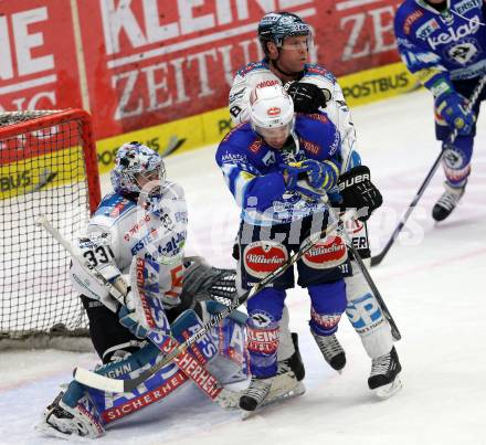 EBEL. Eishockey Bundesliga. EC VSV gegen EHC LIWEST Linz. Marco Pewal,  (VSV), Lorenz Hirn, Andrew Hedlund (Linz). Villach, am 19.2.2013.
Foto: Kuess 


---
pressefotos, pressefotografie, kuess, qs, qspictures, sport, bild, bilder, bilddatenbank