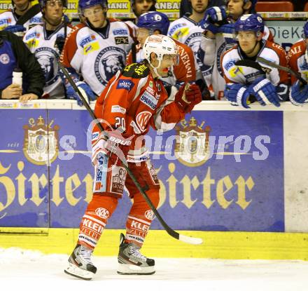 EBEL. Eishockey Bundesliga. EC KAC gegen KHL Medvescak Zagreb. Jubel John Lammers  (KAC). Klagenfurt, am 19.2.2013.
Foto: Kuess 


---
pressefotos, pressefotografie, kuess, qs, qspictures, sport, bild, bilder, bilddatenbank