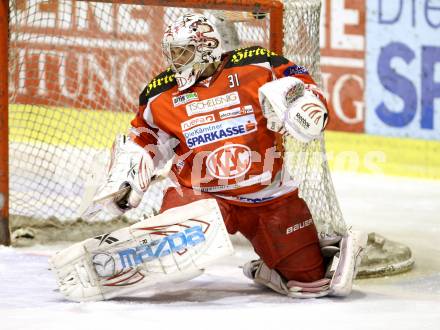 EBEL. Eishockey Bundesliga. EC KAC gegen KHL Medvescak Zagreb.  Andy Chiodo (KAC). Klagenfurt, am 19.2.2013.
Foto: Kuess 


---
pressefotos, pressefotografie, kuess, qs, qspictures, sport, bild, bilder, bilddatenbank