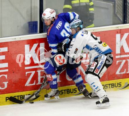 EBEL. Eishockey Bundesliga. EC VSV gegen EHC LIWEST Linz. Marco Pewal,  (VSV), Robert Lukas (Linz). Villach, am 19.2.2013.
Foto: Kuess 


---
pressefotos, pressefotografie, kuess, qs, qspictures, sport, bild, bilder, bilddatenbank