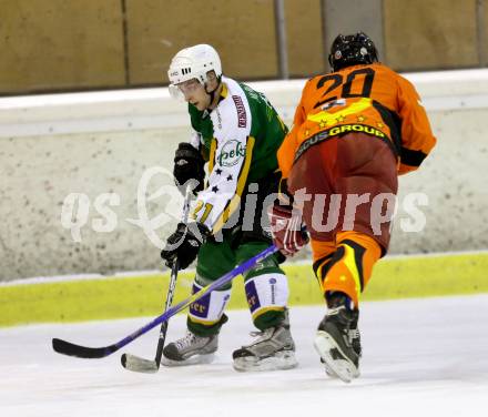 Eishockeycup. Ascus Rangers gegen Humanomed Wings. Werner Bonstingl  (Ascus), Alexander Gaertner (Humanomed). Klagenfurt, 23.2.2013.
Foto: Kuess
---
pressefotos, pressefotografie, kuess, qs, qspictures, sport, bild, bilder, bilddatenbank