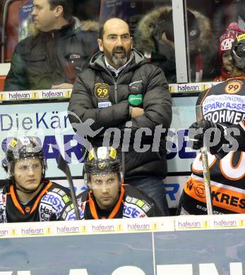 EBEL. Eishockey Bundesliga. EC KAC gegen Moser Medical Graz 99ers.  Trainer Mario Richer  (Graz). Klagenfurt, am 24.2.2013.
Foto: Kuess 


---
pressefotos, pressefotografie, kuess, qs, qspictures, sport, bild, bilder, bilddatenbank