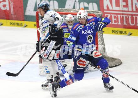 EBEL. Eishockey Bundesliga. EC VSV gegen EHC LIWEST Linz. Mario Altmann (VSV), Martin Mairitsch (Linz). Villach, am 26.2.2013.
Foto: Kuess 
---
pressefotos, pressefotografie, kuess, qs, qspictures, sport, bild, bilder, bilddatenbank