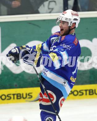 EBEL. Eishockey Bundesliga. EC VSV gegen EHC LIWEST Linz. Torjubel John Hughes (VSV). Villach, am 26.2.2013.
Foto: Kuess 
---
pressefotos, pressefotografie, kuess, qs, qspictures, sport, bild, bilder, bilddatenbank