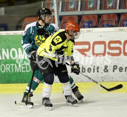 Eishockeycup. HC Post gegen Zeltverleih Bister. Andreas Reichenhauser (Post), Marcel Reichmann (Bister). Klagenfurt, 27.2.2013.
Foto: Kuess
---
pressefotos, pressefotografie, kuess, qs, qspictures, sport, bild, bilder, bilddatenbank