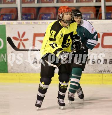 Eishockeycup. HC Post gegen Zeltverleih Bister. Alexander Rodiga (Post), Kai Schoppitsch (Bister). Klagenfurt, 27.2.2013.
Foto: Kuess
---
pressefotos, pressefotografie, kuess, qs, qspictures, sport, bild, bilder, bilddatenbank