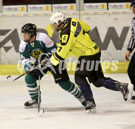 Eishockeycup. HC Post gegen Zeltverleih Bister. Josef Mayerbrugger (Post), Kai Schoppitsch (Bister). Klagenfurt, 27.2.2013.
Foto: Kuess
---
pressefotos, pressefotografie, kuess, qs, qspictures, sport, bild, bilder, bilddatenbank