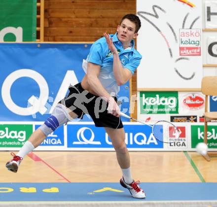 Badminton Bundesliga. ASKOE Kelag Kaernten gegen Pressbaum. Paul Demmelmayer (Kaernten). Klagenfurt, 2.3.2013.
Foto: Kuess
---
pressefotos, pressefotografie, kuess, qs, qspictures, sport, bild, bilder, bilddatenbank