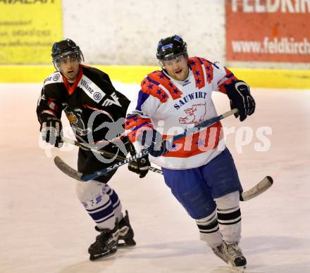 Eishockeycup. Ducks gegen Narren Steindorf. Thomas Naschenweng (Ducks), Florian Augustin (Steindorf). Steindorf, 2.3.2013.
Foto: Kuess
---
pressefotos, pressefotografie, kuess, qs, qspictures, sport, bild, bilder, bilddatenbank