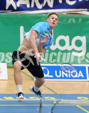 Badminton Bundesliga. ASKOE Kelag Kaernten gegen Pressbaum. Dominik Trojan (Kaernten). Klagenfurt, 2.3.2013.
Foto: Kuess
---
pressefotos, pressefotografie, kuess, qs, qspictures, sport, bild, bilder, bilddatenbank