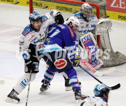 EBEL. Eishockey Bundesliga. EC VSV gegen EHC LIWEST Linz. PETRIK Benjamin (VSV), MAYR Michael  (Linz). Villach, am 3.3.2013.
Foto: Kuess 


---
pressefotos, pressefotografie, kuess, qs, qspictures, sport, bild, bilder, bilddatenbank