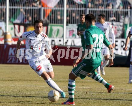 Fussball. Bundesliga. RZ Pellets WAC gegen SK Rapid Wien.  Michael Liendl,   (WAC), Christopher Trimmel (Rapid). Wolfsberg, 3.3.2013.
Foto: Kuess

---
pressefotos, pressefotografie, kuess, qs, qspictures, sport, bild, bilder, bilddatenbank