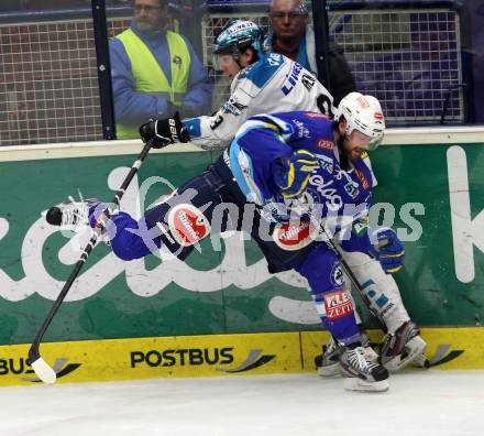 EBEL. Eishockey Bundesliga. EC VSV gegen EHC LIWEST Linz. COLE Brad (VSV), IRMEN Danny (Linz). Villach, am 3.3.2013.
Foto: Kuess 


---
pressefotos, pressefotografie, kuess, qs, qspictures, sport, bild, bilder, bilddatenbank