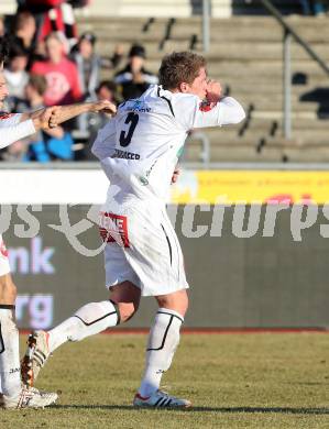 Fussball. Bundesliga. RZ Pellets WAC gegen SK Rapid Wien.  Torjubel Christian Thonhofer,  (WAC). Wolfsberg, 3.3.2013.
Foto: Kuess

---
pressefotos, pressefotografie, kuess, qs, qspictures, sport, bild, bilder, bilddatenbank