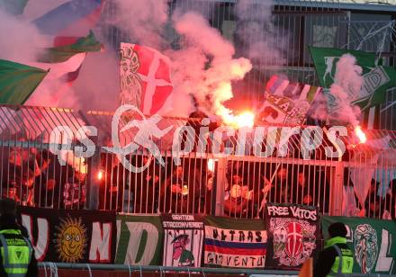 Fussball. Bundesliga. RZ Pellets WAC gegen SK Rapid Wien.  Fans  (Rapid). Wolfsberg, 3.3.2013.
Foto: Kuess

---
pressefotos, pressefotografie, kuess, qs, qspictures, sport, bild, bilder, bilddatenbank