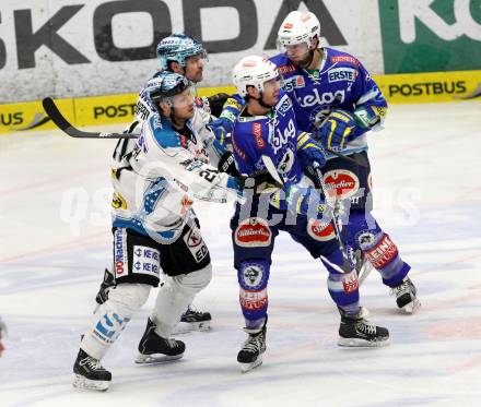 EBEL. Eishockey Bundesliga. EC VSV gegen EHC LIWEST Linz.  RYAN Derek (VSV), LUKAS Philipp (Linz). Villach, am 3.3.2013.
Foto: Kuess 


---
pressefotos, pressefotografie, kuess, qs, qspictures, sport, bild, bilder, bilddatenbank