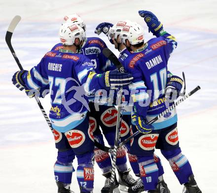 EBEL. Eishockey Bundesliga. EC VSV gegen EHC LIWEST Linz.  Torjubel (VSV). Villach, am 3.3.2013.
Foto: Kuess 


---
pressefotos, pressefotografie, kuess, qs, qspictures, sport, bild, bilder, bilddatenbank