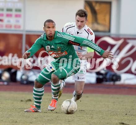 Fussball. Bundesliga. RZ Pellets WAC gegen SK Rapid Wien. Michael Sollbauer,  (WAC), Terrence Boyd   (Rapid). Wolfsberg, 3.3.2013.
Foto: Kuess

---
pressefotos, pressefotografie, kuess, qs, qspictures, sport, bild, bilder, bilddatenbank