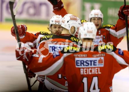 EBEL. Eishockey Bundesliga. EC KAC gegen Moser Medical Graz 99ers. Torjubel Tyler Scofield (KAC). Klagenfurt, am 5.3.2013.
Foto: Kuess 


---
pressefotos, pressefotografie, kuess, qs, qspictures, sport, bild, bilder, bilddatenbank